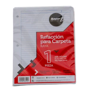 Hojas para carpeta Rayter Carta Raya 100 hojas