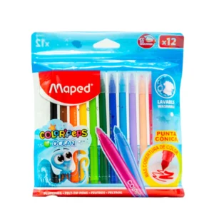 Plumones Colorpeps Maped Ocean Punta cónica 12 piezas