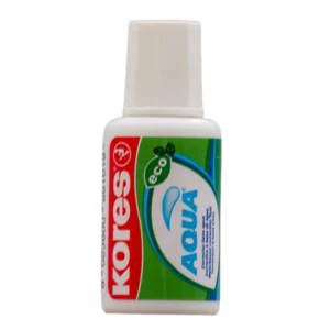 Corrector líquido Kores Blanco Aqua de brocha 20 ml.