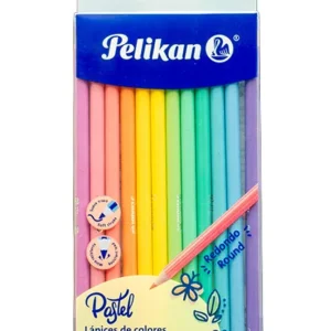 Lápices de Colores Pelikan 12 Colores. Mod. Redondo. Pastel