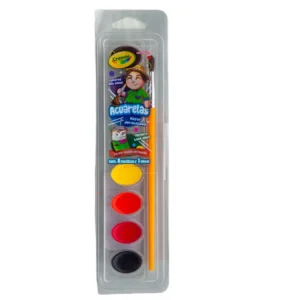 Acuarelas Crayola 8 Colores 53-0509 No toxico. Pincel incluído.